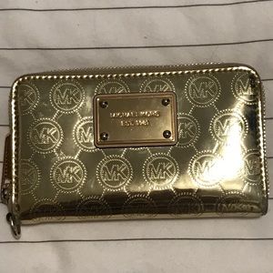 Gold Michael Kors Wallet/Wristlet